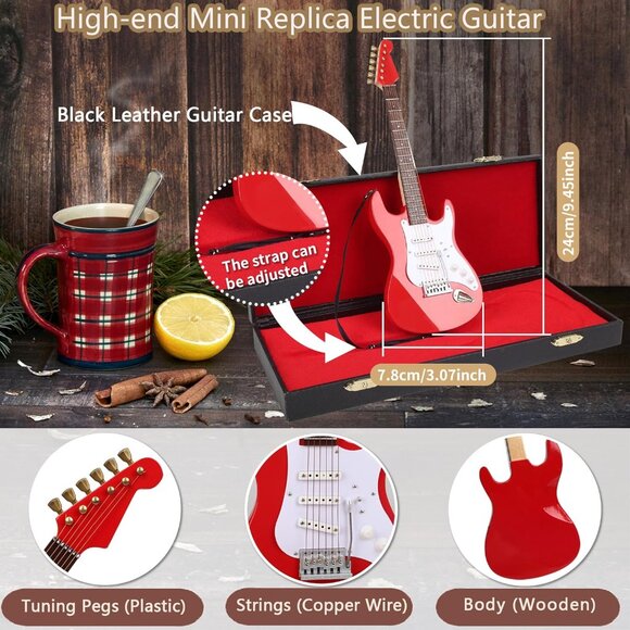 Steampunk Industrial Vintage Electric Bass Guitar Table Lamp Miniature Guitar - Picture 3 of 7